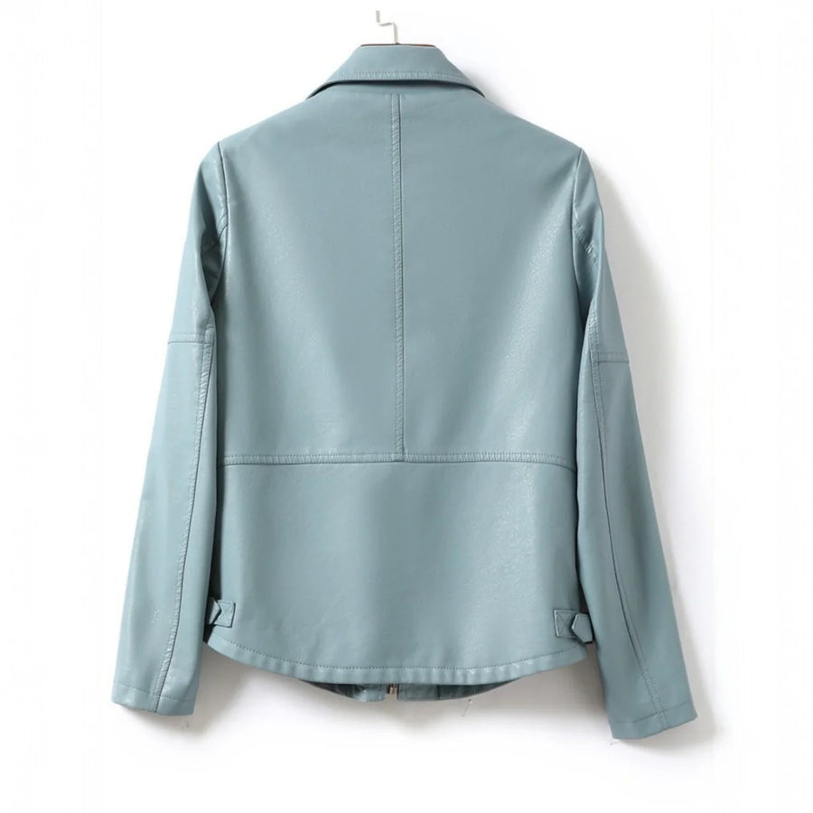 Odalys | Belted Leather Jacket