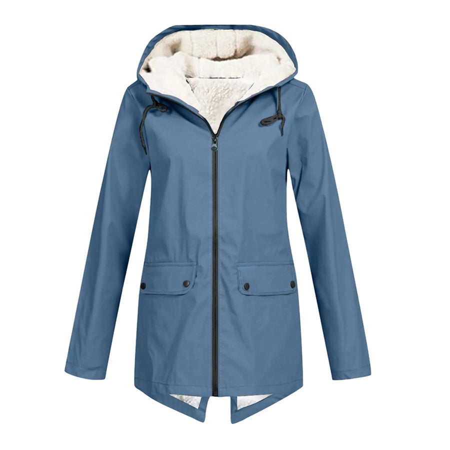 Women's Rain Jacket | Hooded Fleece Lined Waterproof