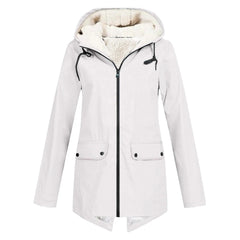 Women's Rain Jacket | Hooded Fleece Lined Waterproof