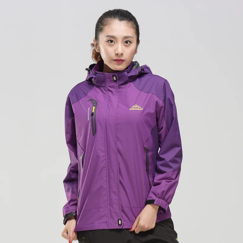 Women's Rain Jacket | Hooded Zip Pocket Water Resistant