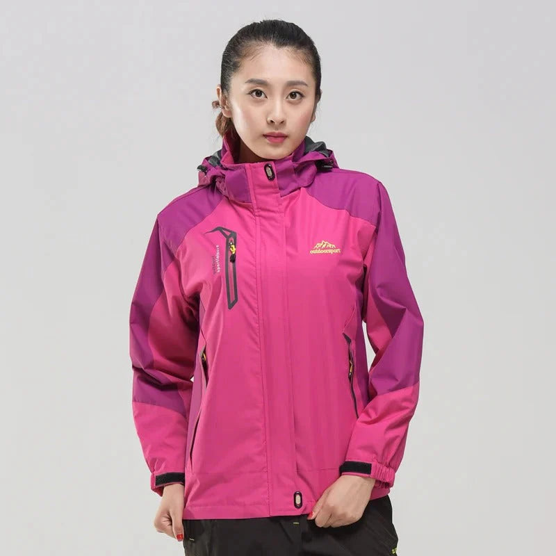 Women's Rain Jacket | Hooded Zip Pocket Water Resistant
