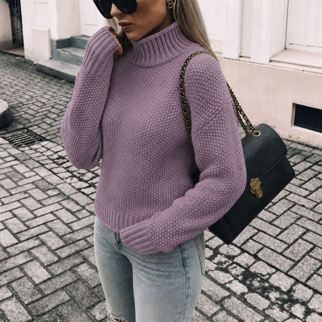 Delphine | Chunky Knit Turtleneck Sweater