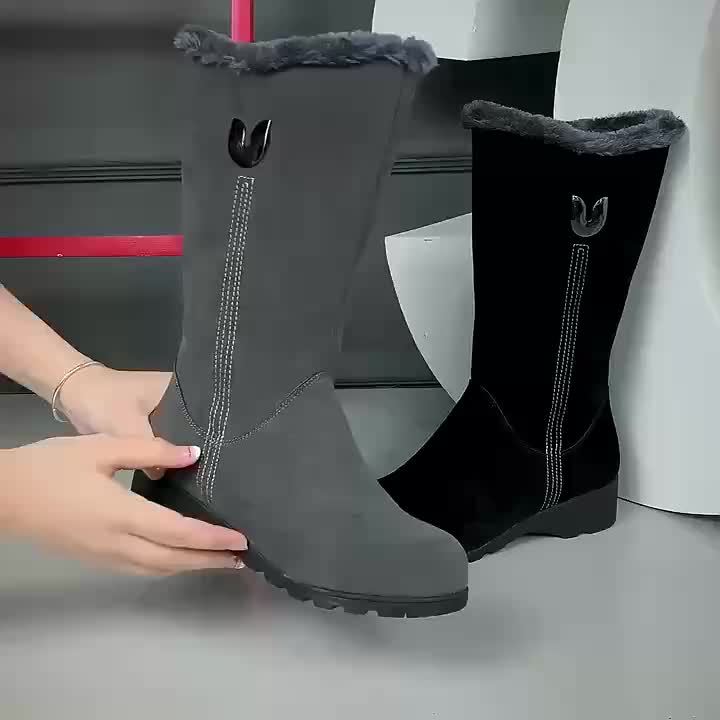 Wrenova | Women's Fur-Cuff Mid-Calf Boots