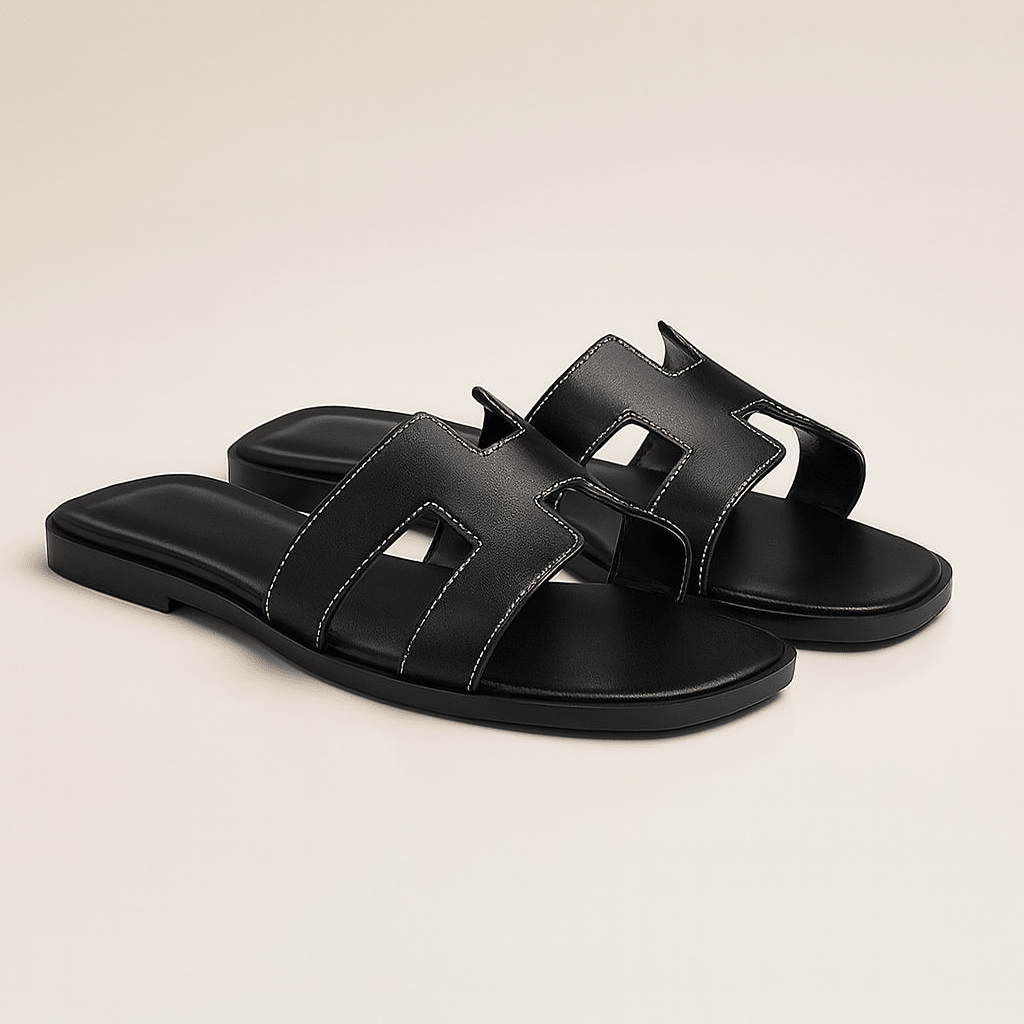 Rosetta | Women's Cut-Out Leather Buckle Comfortable Slides