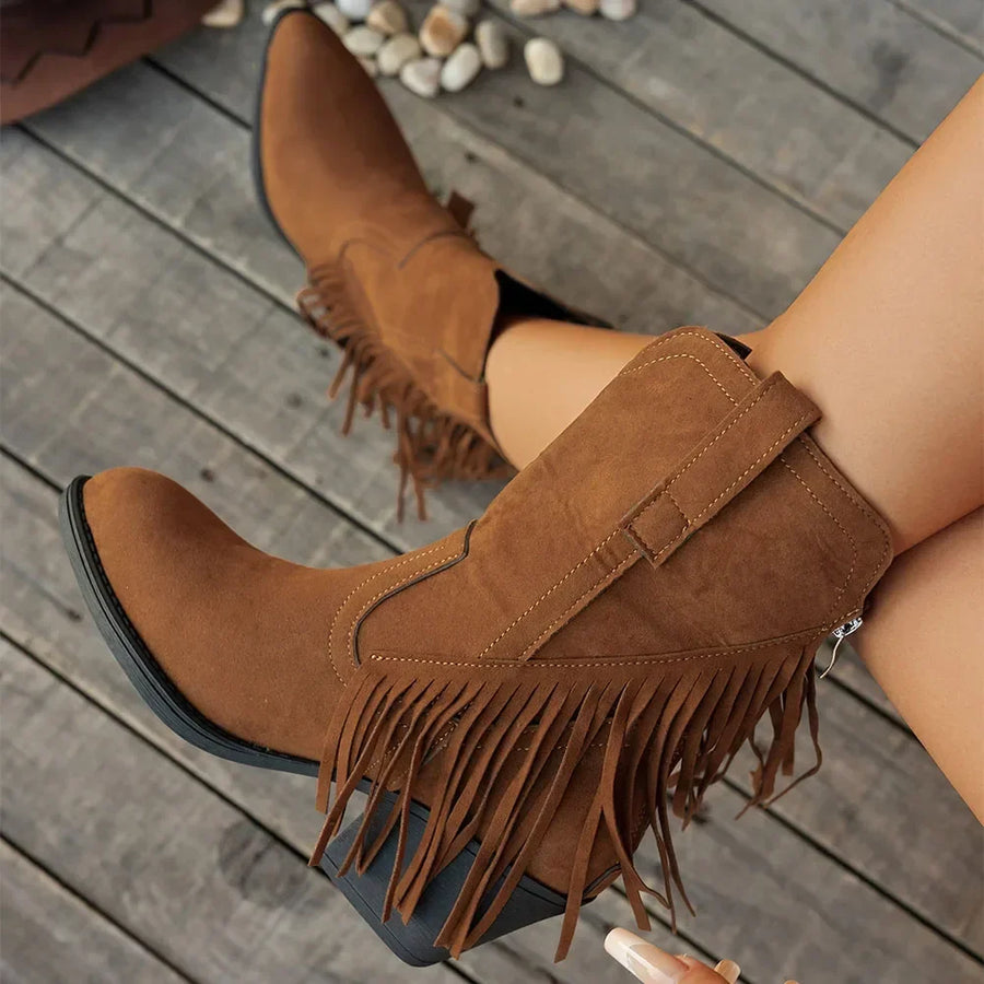 Zivara | Women's Camel Western Boots