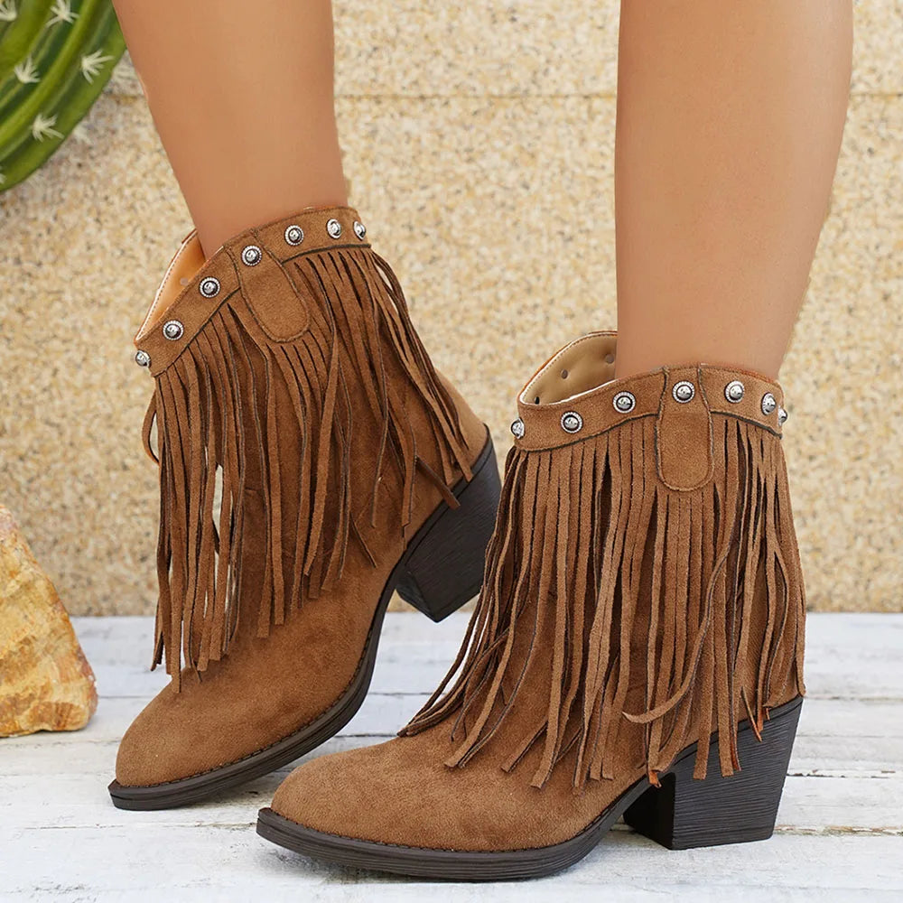 Zivara | Women's Camel Western Boots