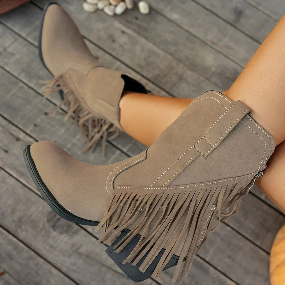 Zivara | Women's Camel Western Boots