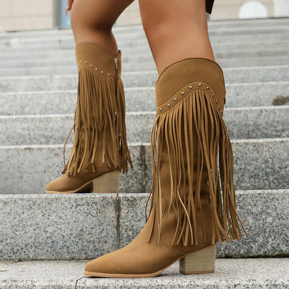 Zivara | Women's Camel Western Boots